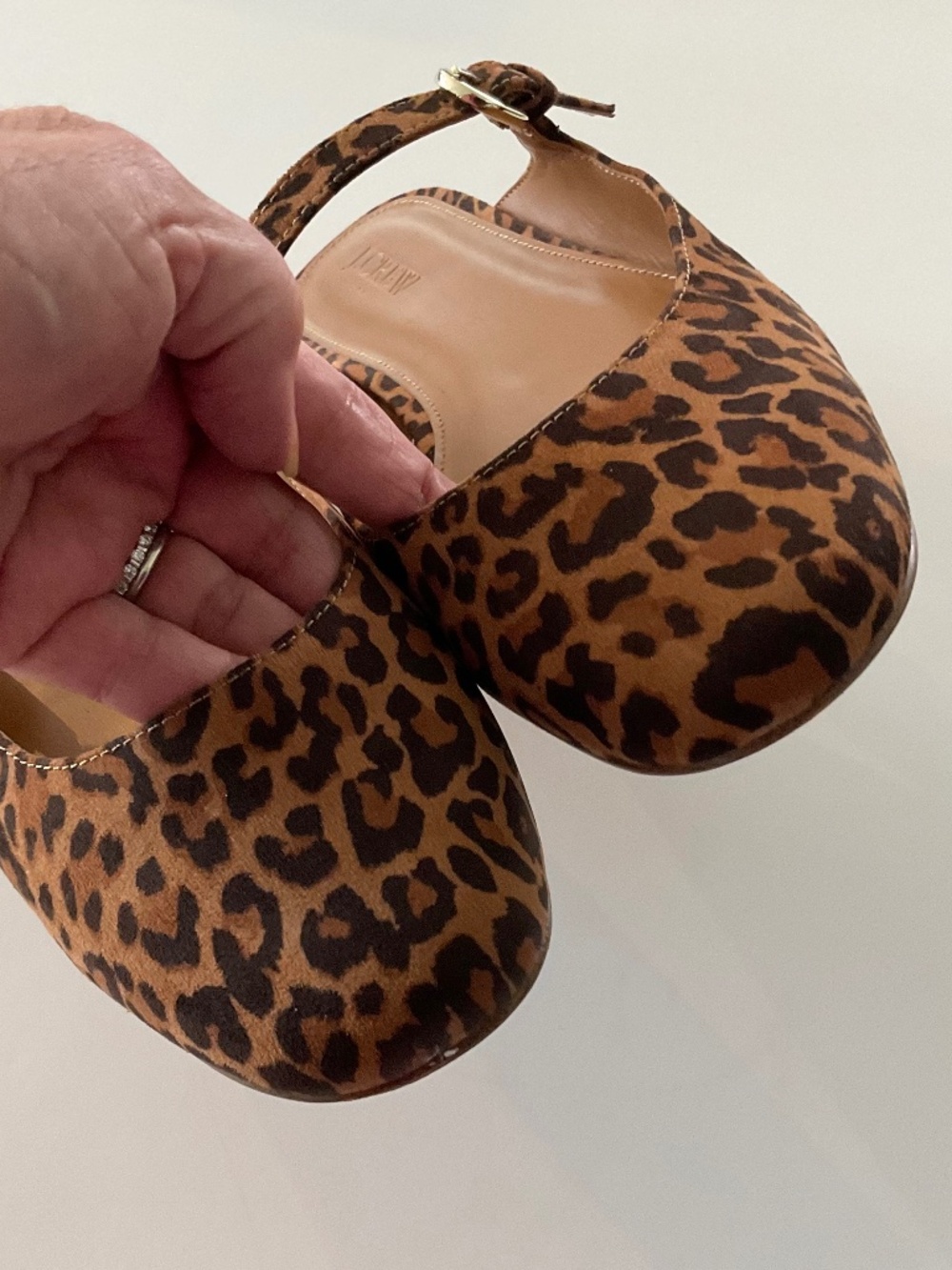 J.Crew Leopard Mary Jane Flat Mules Brown Black Size 10 - Picture 4 of 9